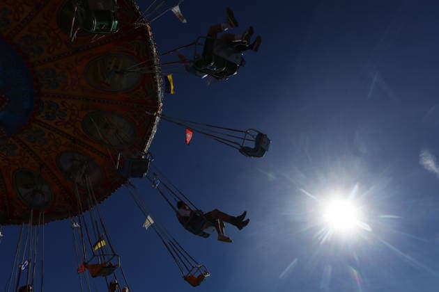 Germany world s largest beer festival Oktoberfest Riders on a ride are seen during the world s largest beer festival Oktoberfest in Munich, Germany, September 27th , 2026 . Photo by Davide Elias Copyright: xDavidexEliasx