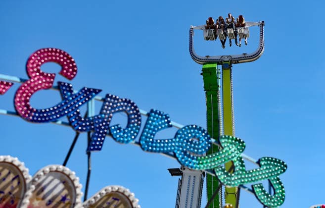 Germany world s largest beer festival Oktoberfest Riders on a ride are seen during the world s largest beer festival Oktoberfest in Munich, Germany, September 27th , 2026 . Photo by Davide Elias Copyright: xDavidexEliasx