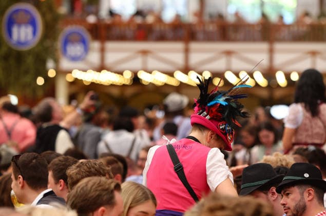 Germany world s largest beer festival Oktoberfest A general view of a beer tent during the world s largest beer festival Oktoberfest in Munich, Germany, September 27th , 2026 . Photo by Davide Elias Copyright: xDavidexEliasx