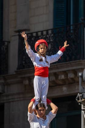 La Merce festival 2026, Placa Sant Jaume. Castellers day, 27 September. Barcelona, Catalunya. September. Barcelona, Catalunya. Members of Falcons de Barcelona perform human figures during the traditional La Merce festival celebrations, September 27, 2026, Placa Sant Jaume, Barcelona, Catalonia., Credit:Ivan Sanchez Jimenez Ivan Sanchez Avalon Copyright: xIvanxSanchezxJimenezx xIvanxSanchezx xAvalonx 1138662720