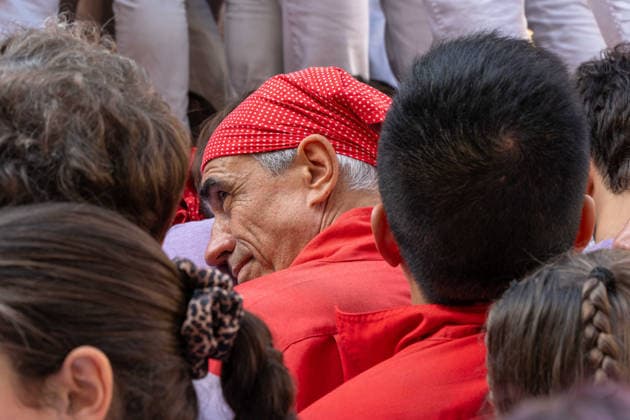 La Merce festival 2026, Placa Sant Jaume. Castellers day, 27 September. Barcelona, Catalunya. September. Barcelona, Catalunya. A member of Colla Jove dels Xiquets de Valls during the human towers performance at the traditional La Merce festival celebrations, September 27, 2026, Placa Sant Jaume, Barcelona, Catalonia., Credit:Ivan Sanchez Jimenez Ivan Sanchez Avalon Copyright: xIvanxSanchezxJimenezx xIvanxSanchezx xAvalonx 1138673801