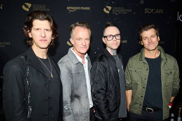 September 26, 2026, Toronto, On, Canada: Steve Mazur, left to right, Duncan Coutts, Jason Pierce and Raine Maida of Our Lady Peace walk the red carpet ahead of the Canadian Songwriters Hall of Fame induction ceremony in Toronto, on Saturday, Sept. 26, 2026. Toronto Canada - ZUMAc35_ 20260926_zaf_c35_249 Copyright: xSammyxKoganx