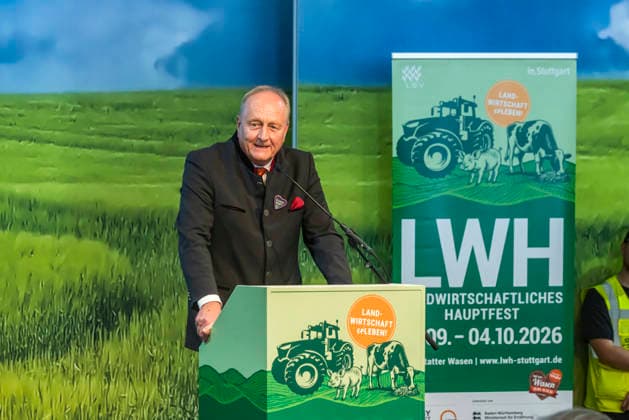 Joachim Rukwied, president of the Baden-Württemberg State Farmers’ Association and, since 2012, also president of the German Farmers’ Association. Official opening ceremony of the Agricultural Festival in Bad Cannstatt—Southern Germany’s largest trade fair