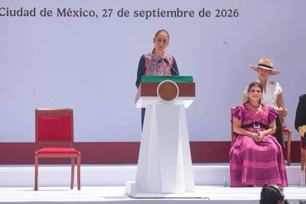 September 27, 2026: TO-45254- Mexico City, September 24, 2026: President Claudia Sheinbaum Pardo delivers her second report on her administration& 039;s work at the Z& xf3;calo in Mexico City, accompanied by Head of Government Clara Brugada Nolina and her cabinet. Photo: Ian Robles .com.mx.TO-45254- Mexico City, September 24, 2026: President Claudia Sheinbaum Pardo delivers her second report on her administration& 039;s work at the Z& xf3;calo in Mexico City, accompanied by Head of Government Clara Brugada Nolina and her cabinet. Photo: Ian Robles .com.mx.TO-45254- Mexico City, September 24, 2026: President Claudia Sheinbaum Pardo delivers her second report on her administration& 039;s work at the Z& xf3;calo in Mexico City, accompanied b - ZUMAcs4_ 20260927_faa_cs4_072 Copyright: xClasosx