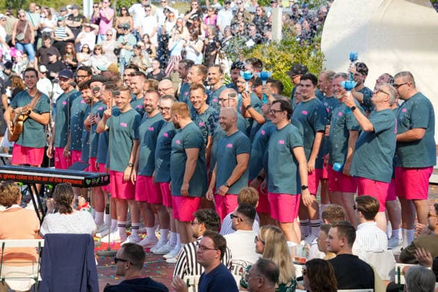 ZDF Fernsehgarten 2026: The Goldisch Meenzer Bube Choir at the ZDF Fernsehgarten, themed Season Finale, on September 27, 2026, in Mainz, Rhineland-Palatinate, ZDF Fernsehgarten