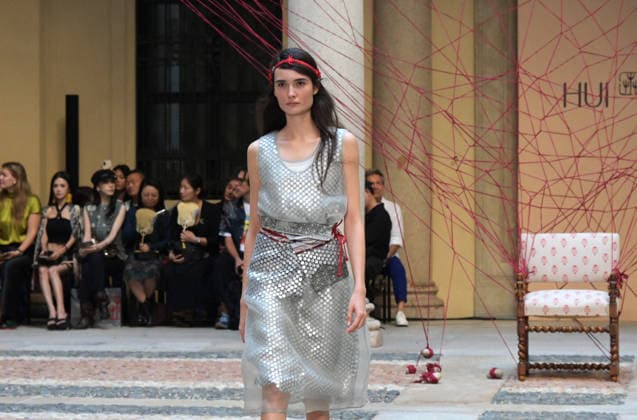 IPA89046519 - Milan, Italy: HUI Milano SS27 MFW Fashion Show and Guests, Spring Summer 2027 In the photo: HUI Milano fashion show  Copyright: xNickxZonnaxxcopyrightx x xNickxZonnax IPA89046519