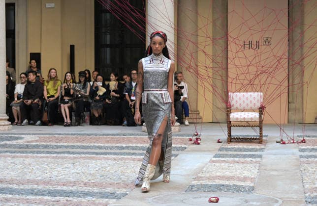 IPA89046422 - Milan, Italy: HUI Milano SS27 MFW Fashion Show and Guests, Spring Summer 2027 In the photo: HUI Milano fashion show  Copyright: xNickxZonnaxxcopyrightx x xNickxZonnax IPA89046422