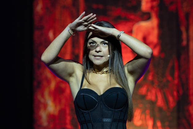 September 26, 2026, Lisbon, Lisbon, Portugal: Stand-Up Comedian from Brazil BRUNA LOUISE performing live for his solo show Uma Deusa Uma Loba Uma Feiticeira at Aula Magna Lisbon Portugal - ZUMAs359 20260926_zsp_s359_021 Copyright: xAlexandrexdexSousax