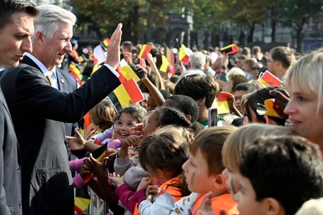 Royal Visit To The Province Of Liege LIÈGE, BELGIUM - SEPTEMBER 29: King Philippe and Queen Mathilde are visiting the province of Liège. The King and Queen will proceed to Place Saint-Lambert (Espace Tivoli) in Liège, where they will meet with local residents. September 29, 2026 in Liège, Belgium, 29 09 2026 Liège Belgium Copyright: xBertxVanxDenxBrouckex