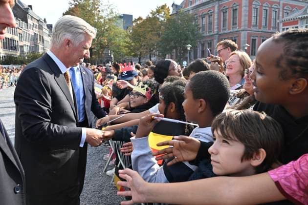 Royal Visit To The Province Of Liege LIÈGE, BELGIUM - SEPTEMBER 29: King Philippe and Queen Mathilde are visiting the province of Liège. The King and Queen will proceed to Place Saint-Lambert (Espace Tivoli) in Liège, where they will meet with local residents. September 29, 2026 in Liège, Belgium, 29 09 2026 Liège Belgium  Copyright: xBertxVanxDenxBrouckex
