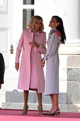 The King and Queen welcome with honors the President of the French Republic, Emmanuel Macron, and the First Lady. The First Lady, Brigitte Macron, the President of the French Republic, and Queen Letizia during the reception with honors at the Royal Palace on September 29, 2026, in Madrid, Spain. This state visit will serve to highlight and strengthen the ties and bilateral relations between the two countries. ROYALTY PRESIDENCY HONORS PRESIDENT KING QUEEN ROYAL PALACE José Madrid Madrid Spain Copyright: xJosà xOlivax 7808075