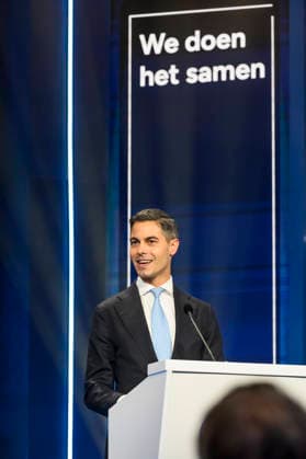 29-09-2026 Lichtenvoorde Rob Jetten attended the annual congress of the Association of Dutch Municipalities (VNG) in Lichtenvoorde. Â  Copyright: xPPEx