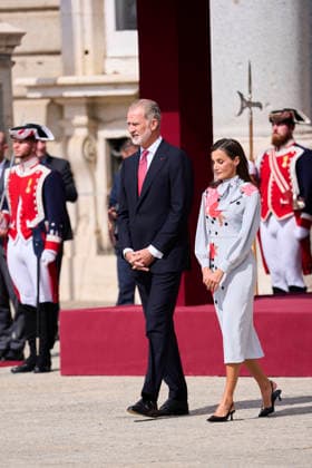 Spanish Royals attends Official reception to Emmanuel Macron and wife King Felipe VI of Spain, Queen Letizia of Spain attends Official reception to Emmanuel Macron, President of the French Republic and Co-Prince of Andorra, Brigitte Macron at Royal Palace on September 29, 2026 in Madrid, Spain Photo by IMAGO MPG Madrid Royal Palace Madrid Spain  Copyright: xMPGx