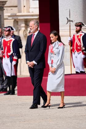 Spanish Royals attends Official reception to Emmanuel Macron and wife King Felipe VI of Spain, Queen Letizia of Spain attends Official reception to Emmanuel Macron, President of the French Republic and Co-Prince of Andorra, Brigitte Macron at Royal Palace on September 29, 2026 in Madrid, Spain Photo by IMAGO MPG Madrid Royal Palace Madrid Spain  Copyright: xMPGx