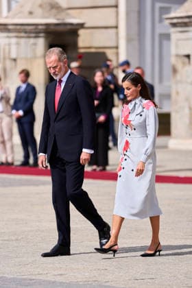 Spanish Royals attends Official reception to Emmanuel Macron and wife King Felipe VI of Spain, Queen Letizia of Spain attends Official reception to Emmanuel Macron, President of the French Republic and Co-Prince of Andorra, Brigitte Macron at Royal Palace on September 29, 2026 in Madrid, Spain Photo by IMAGO MPG Madrid Royal Palace Madrid Spain  Copyright: xMPGx