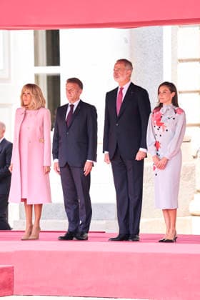 Spanish Royals attends Official reception to Emmanuel Macron and wife King Felipe VI of Spain, Queen Letizia of Spain, Emmanuel Macron, President of the French Republic and Co-Prince of Andorra, Brigitte Macron attends Official reception at Royal Palace on September 29, 2026 in Madrid, Spain Photo by IMAGO MPG Madrid Royal Palace Madrid Spain  Copyright: xMPGx