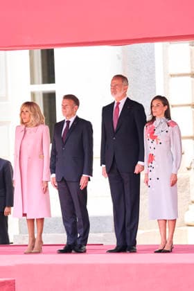 Spanish Royals attends Official reception to Emmanuel Macron and wife King Felipe VI of Spain, Queen Letizia of Spain, Emmanuel Macron, President of the French Republic and Co-Prince of Andorra, Brigitte Macron attends Official reception at Royal Palace on September 29, 2026 in Madrid, Spain Photo by IMAGO MPG Madrid Royal Palace Madrid Spain  Copyright: xMPGx