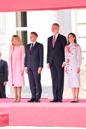 Spanish Royals attends Official reception to Emmanuel Macron and wife King Felipe VI of Spain, Queen Letizia of Spain, Emmanuel Macron, President of the French Republic and Co-Prince of Andorra, Brigitte Macron attends Official reception at Royal Palace on September 29, 2026 in Madrid, Spain Photo by IMAGO MPG Madrid Royal Palace Madrid Spain  Copyright: xMPGx