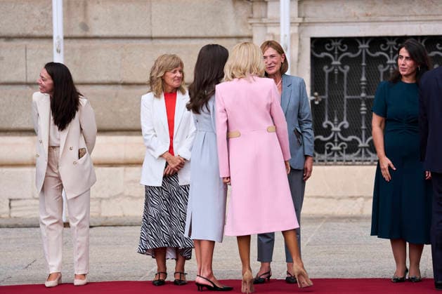 Spanish Royals attends Official reception to Emmanuel Macron and wife Queen Letizia of Spain, Brigitte Macron, Marta Carazo, Chief of Queen Letizia™ Secretary, Rosa Lerchundi, DIRCOM of Spanish Royal House attends Official reception at Royal Palace on September 29, 2026 in Madrid, Spain Photo by IMAGO MPG Madrid Royal Palace Madrid Spain  Copyright: xMPGx