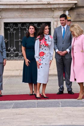 Spanish Royals attends Official reception to Emmanuel Macron and wife Queen Letizia of Spain, Brigitte Macron, Marta Carazo, Chief of Queen Letizia™ Secretary, Rosa Lerchundi, DIRCOM of Spanish Royal House attends Official reception at Royal Palace on September 29, 2026 in Madrid, Spain Photo by IMAGO MPG Madrid Royal Palace Madrid Spain  Copyright: xMPGx
