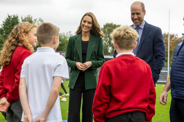 Royal visit, Leeds. JG Sept 2026 POOL Picture: James Glossop The Times & Sunday Times The Prince and Princess of Wales are seen during a visit to AMT Headingley Stadium, the home of the Leeds Rhinos rugby team where they learned how the club and the Leeds Rhinos Foundation are changing lives through the power of sport. Their Royal Highnesses met with Jamie Jones Buchanan MBE (beard and yellow blue striped tie), CEO of the Leeds Rhinos and a lifelong friend of Rob Burrow CBE. 29 09 2026, Credit:James Glossop PA ROTA - B68 Avalon UK  Copyright: xJamesxGlossopx xPAxROTAx-xB68x xAvalonx 1139203373