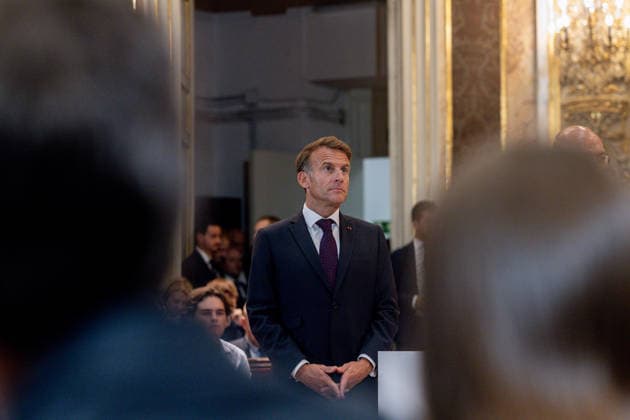 Macron Participates in a Dialogue on Democracy in Europe at the Complutense University of Madrid The President of the French Republic, Emmanuel Macron, during the event Democracy in Europe in the Digital Age, on September 29, 2026, in Madrid, Spain. Macron arrives in Madrid to begin a two-day state visit. This is a trip of great institutional significance, as it is the French president’s first state visit to Spain since taking office, coinciding with the final stretch of his term, which ends in 2027. SEPTEMBER 29, 2026 Madrid, Spain Copyright: xRicardoxRubiox 7808785