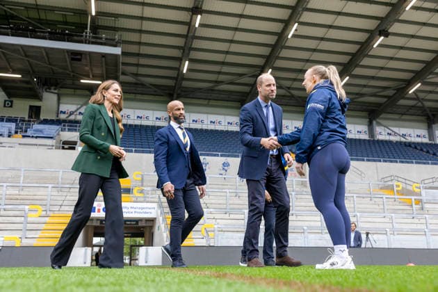 The Prince and Princess of Wales visit Leeds Rhinos The Prince and Princess of Wales visit Leeds Rhinos rugby team and learn how the club and the Leeds Rhinos Foundation are changing lives through the power of sport, at AMT Headingley Stadium, Leeds, Yorkshire, UK, on the 29th September 2026. Picture by James Glossop WPA-Pool Leeds AMT Headingley Stadium Yorkshire UK  WHA-0831