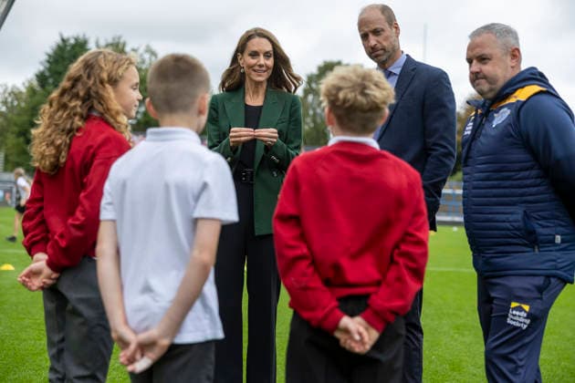 The Prince and Princess of Wales visit Leeds Rhinos The Prince and Princess of Wales visit Leeds Rhinos rugby team and learn how the club and the Leeds Rhinos Foundation are changing lives through the power of sport, at AMT Headingley Stadium, Leeds, Yorkshire, UK, on the 29th September 2026. Picture by James Glossop WPA-Pool Leeds AMT Headingley Stadium Yorkshire UK  WHA-0831