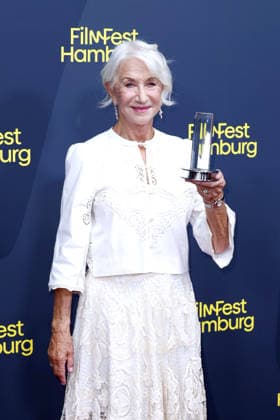 Helen Mirren attends an awards ceremony at Cinemaxx Dammtor on September 29, 2026, in Hamburg, Germany, where she receives the Douglas Sirk Award at the 34th Filmfest Hamburg, Germany