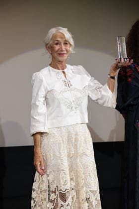 Helen Mirren attends an awards ceremony to present the Douglas Sirk Award at Cinemaxx Dammtor on September 29, 2026, in Hamburg, Germany. Helen Mirren receives the Douglas Sirk Award at the 34th Filmfest Hamburg in Germany.
