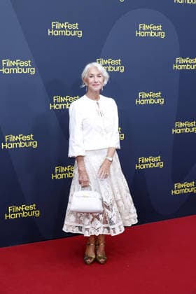 Helen Mirren attends an awards ceremony to present the Douglas Sirk Award at Cinemaxx Dammtor on September 29, 2026, in Hamburg, Germany. Helen Mirren receives the Douglas Sirk Award at the 34th Filmfest Hamburg in Germany.