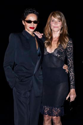 Carla Bruni Sarkozy and Farida Khelfa at the Saint Laurent Women’s Ready-to-Wear Spring Summer 2027 show photocall during Paris Fashion Week (PFW) at the Trocadéro Fountain in Paris, France, on September 29, 2026. Olivier Borde, Bestimage. Photocall for the Saint Laurent Women’s Ready-to-Wear Spring Summer 2027 show during Paris Fashion Week (PFW) at the Trocadéro Fountain in Paris, France, on September 29, 2026. France  Copyright: xOLIVIERxBORDEx xBESTIMAGExOLIVIERxBORDEx xBESTIMAGEx