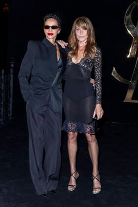 Carla Bruni Sarkozy and Farida Khelfa at the Saint Laurent Women’s Ready-to-Wear Spring Summer 2027 show photocall during Paris Fashion Week (PFW) at the Trocadéro Fountain in Paris, France, on September 29, 2026. Olivier Borde, Bestimage. Photocall for the Saint Laurent Women’s Ready-to-Wear Spring Summer 2027 show during Paris Fashion Week (PFW) at the Trocadéro Fountain in Paris, France, on September 29, 2026. France  Copyright: xOLIVIERxBORDEx xBESTIMAGExOLIVIERxBORDEx xBESTIMAGEx