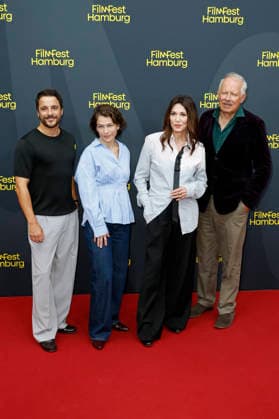 Kostja Ullmann, Henriette Confurius, Iris Berben, and Axel Milberg at the premiere of the ZDF TV movie *Die dritte Hochzeit* at the 34th Filmfest Hamburg 2026 at Cinemaxx Dammtor in Hamburg, June 29, 2026 Foto:xC.xTamckex xFuturexImagex hochzeit_6940