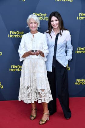 Helen Mirren and Iris Berben at the ceremony honoring Helen Mirren with the Douglas Sirk Prize in Hamburg on September 29, 2026