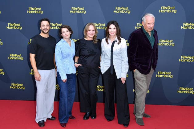 Kostja Ullmann, Henriette Confurius, Mirjam Unger, Iris Berben, and Axel Milberg at the FilmFest Hamburg premiere of *The Third Wedding* in Hamburg on September 29, 2026
