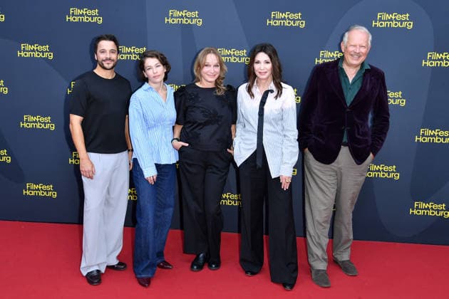 Kostja Ullmann, Henriette Confurius, Mirjam Unger, Iris Berben, and Axel Milberg at the FilmFest Hamburg premiere of *The Third Wedding* in Hamburg on September 29, 2026