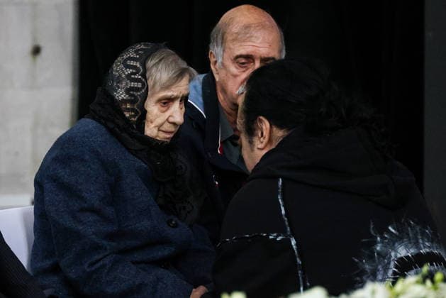 RUSSIA, MOSCOW - SEPTEMBER 30, 2026: Music critic Sergei Sosedov s mother attends her son s farewell ceremony at Troyekurovskoye Cemetery. Sosedov died in an accident in the Republic of Sakha (Yakutia) on September 23, at the age of 59 Moscow Russia  - ZUMAt113 20260930_zaa_t113_090 Copyright: xArtyomxGeodakyanx