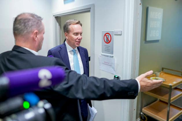 Epstein Hearing Begins in the Storting, Oslo, September 30, 2026: Former Hoyre Foreign Minister Borge Brende during the Storting’s Control and Constitutional Committee’s public hearing on practices at the Ministry of Foreign Affairs and Jeffrey Epstein’s network in Norway. Photo: Heiko Junge, NTB Oslo, Norway Na FkaWNaEg EDITORIAL USE ONLY Ref BNC POLNa FkaWNaEg jpg  Copyright: xHeikoxJungex xNTBx
