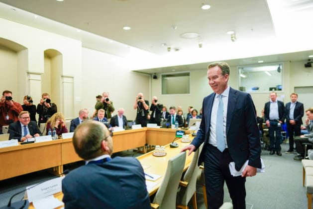 Epstein Hearing Begins in the Storting, Oslo, September 30, 2026: Former Høyre Foreign Minister Borge Brende during the Storting’s Control and Constitutional Committee’s public hearing on practices at the Ministry of Foreign Affairs and Jeffrey Epstein’s network in Norway. Photo: Heiko Junge, NTB Oslo, Norway QKU cktVcQw EDITORIAL USE ONLY Ref BNC POLQKU cktVcQw jpg  Copyright: xHeikoxJungex xNTBx