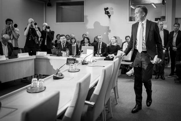 Epstein hearing begins in the Storting, Oslo, September 30, 2026. Former Høyre Foreign Minister Borge Brende during the Storting’s Control and Constitutional Committee’s public hearing on practices at the Ministry of Foreign Affairs and Jeffrey Epstein’s network in Norway. Photo: Heiko Junge, NTB Oslo, Norway MDPFUVJtXeQ EDITORIAL USE ONLY Ref BNC POLMDPFUVJtXeQ jpg  Copyright: xHeikoxJungex xNTBx