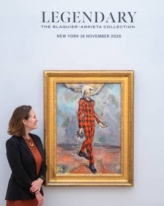 September 30, 2026, London, England, United Kingdom: Paul Cezanne Arlequin , estimated at around USD 120 million, is seen during a preview of the Blaquier-Arrieta Collection at Sotheby s in London, Britain, September 30, 2026. The collection of 12 largely unseen Impressionist and Modern works will be offered at auction in New York in November. London United Kingdom - ZUMAk172 20260930_zip_k172_004 Copyright: xThomasxKrychx