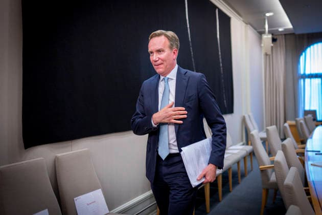Epstein Hearing Begins in the Storting, Oslo, September 30, 2026. Former Høyre Foreign Minister Borge Brende during the Storting’s Control and Constitutional Committee’s public hearing on practices at the Ministry of Foreign Affairs and Jeffrey Epstein’s network in Norway. Photo: Heiko Junge, NTB Oslo, Norway 2GLlP2qyzIM EDITORIAL USE ONLY Ref BNC POL2GLlP2qyzIM jpg  Copyright: xHeikoxJungex xNTBx