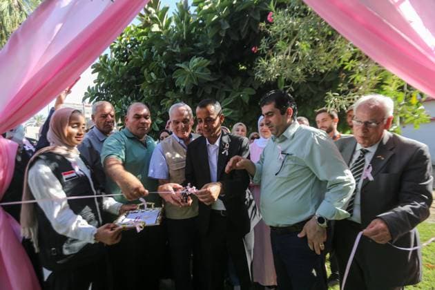 RECORD DATE NOT STATED Pink October Breast Cancer Awareness Campaign Launched at Al-Ahli Arab Hospital in Gaza (INT) Pink October Breast Cancer Awareness Campaign Launched at Al-Ahli Arab Hospital in Gaza. September 30, 2026, Gaza, Palestine: The Pink October breast cancer awareness and screening campaign is launched at Al-Ahli Arab Hospital in Gaza City in partnership with the Egyptian Relief Committee. The campaign aims to raise awareness about breast cancer and promote early detection and screening among women. Credit: Hashem Zimmo TheNews2(Foto: Hashem Zimmo Thenews2 imago images) Pink October Breast Cancer Awareness Campaign Launched at Al-Ahli Arab Hospital in Gaza Copyright: xHashemxZimmox