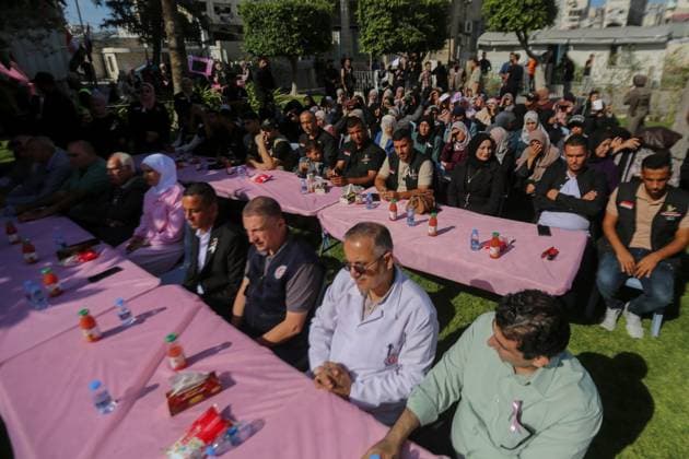 RECORD DATE NOT STATED Pink October Breast Cancer Awareness Campaign Launched at Al-Ahli Arab Hospital in Gaza (INT) Pink October Breast Cancer Awareness Campaign Launched at Al-Ahli Arab Hospital in Gaza. September 30, 2026, Gaza, Palestine: The Pink October breast cancer awareness and screening campaign is launched at Al-Ahli Arab Hospital in Gaza City in partnership with the Egyptian Relief Committee. The campaign aims to raise awareness about breast cancer and promote early detection and screening among women. Credit: Hashem Zimmo TheNews2(Foto: Hashem Zimmo Thenews2 imago images) Pink October Breast Cancer Awareness Campaign Launched at Al-Ahli Arab Hospital in Gaza Copyright: xHashemxZimmox