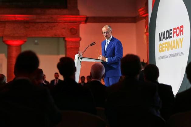 Berlin, Germany, September 30, 2026 Siemensstadt Annual Meeting of the Made for Germany Initiative Federal Chancellor Friedrich Merz (CDU) delivers a speech Copyright: xdtsxNachrichtenagenturx dts_136940