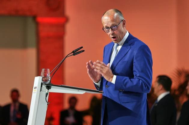 Berlin, Germany, September 30, 2026 Siemensstadt Annual Meeting of the Made for Germany Initiative Federal Chancellor Friedrich Merz (CDU) Delivers a Speech Copyright: xdtsxNachrichtenagenturx dts_136939