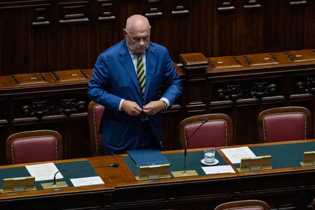 September 30, 2026, Rome, Italia, Italy: Justice Minister Carlo Nordio during the general debate on electoral law reform at the Chamber of Deputies, Rome, September 30, 2026 Rome Italy - ZUMAa289 20260930_zia_a289_103 Copyright: xFrancescoxFotiax xAgfx