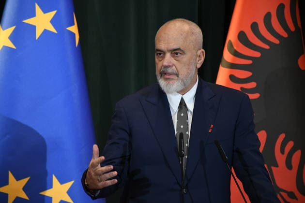 European Commission President Ursula von der Leyen in Tirana TIRANA, ALBANIA - SEPTEMBER 30: European Commission President Ursula von der Leyen (not seen) and Albanian Prime Minister Edi Rama hold a joint press conference during von der Leyen s visit to Tirana as part of her Western Balkans tour in Tirana, Albania, on September 30, 2026. Olsi Shehu Anadolu Tirana Albania. Editorial use only. Please get in touch for any other usage.  Copyright: x2026xAnadoluxOlsixShehux
