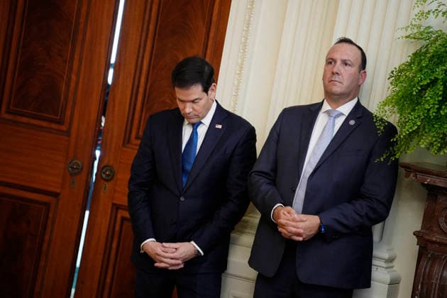 Donald Trump on Hispanic Heritage Month Celebration - Washington US Secretary of State Marco Rubio attends the Hispanic Heritage Month Celebration in the East Room of the White House in Washington , DC on September 30, 2026. Photo by Yuri Gripas ABACAPRESS.COM Washington DC United States  Copyright: xPool ABACAx